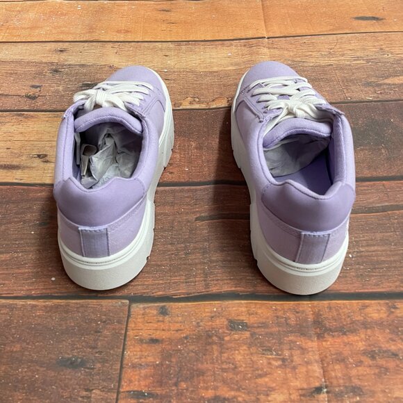 Timberland Women's Laurel Court Low Lace Purple Canvas Sneaker - Picture 4 of 6